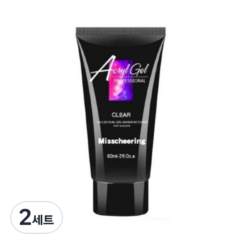 미스치어링 폴리젤 연장 60ml 세트, 클리어, 2세트