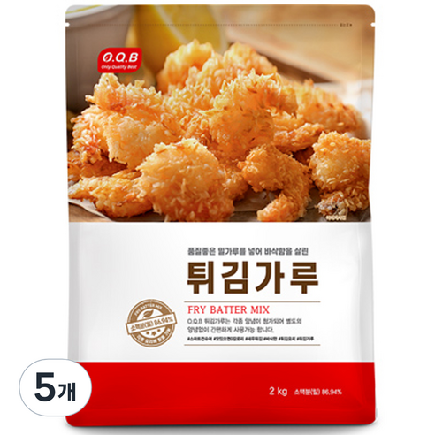OQB 튀김가루, 2kg, 5개