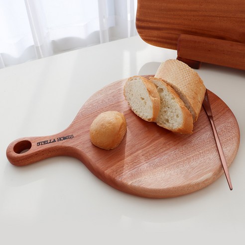 자연의 아름다움을 담은 스텔라홈즈 마호가니 원형 통원목 도마로 주방을 더욱 특별하게