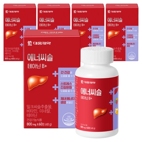 대웅제약 에너씨슬 테아닌 B+ 48g, 60정, 5개
