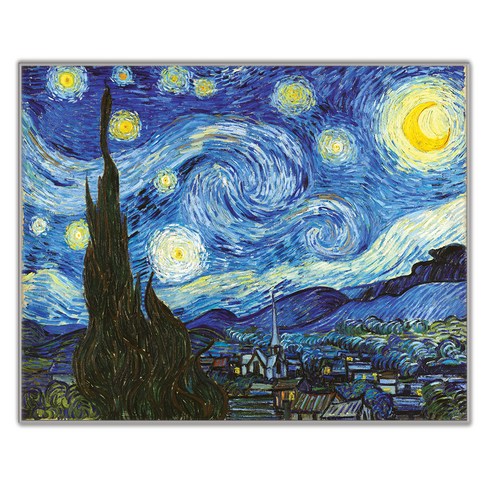 별이빛나는밤 명화 그림 액자, 엣지 실버, 1개