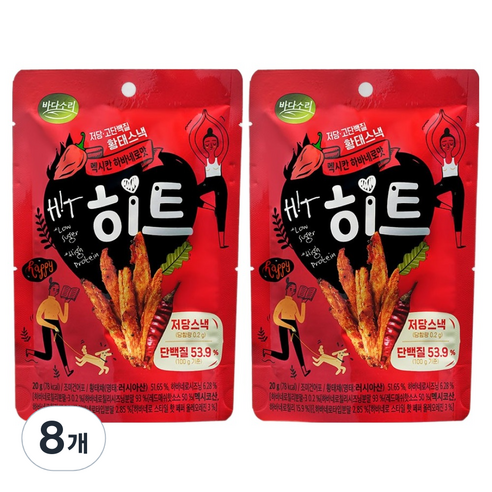 바다소리 저당 고단백질 황태스낵 히트 멕시칸 하바네로맛, 20g, 8개