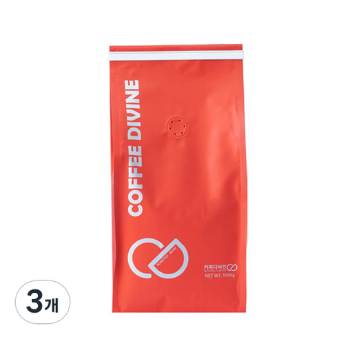 커피디바인 자메이카 블루마운틴 블렌드 원두커피, 모카포트, 500g, 3개
