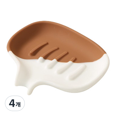 블럭마트 투톤컬러 비누받침, TYPE7, 4개