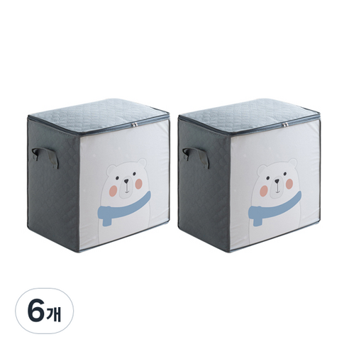 마켓피오 캐릭터 의류 이불 가방, 타입4, 6개
