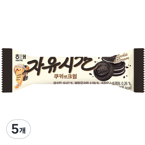 자유시간 쿠키앤크림, 30g, 5개