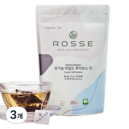 로쎄 유기농 마일드 루이보스 티 30g, 20개입, 3개