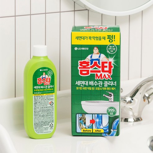 홈스타 맥스 세면대 배수관 클리너, 230ml, 1개