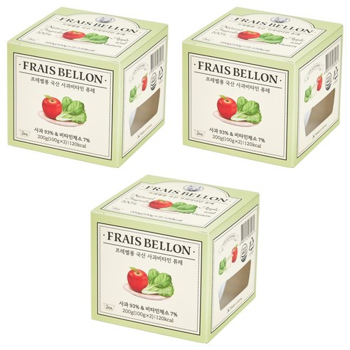 프레벨롱 국산 과일퓨레, 혼합맛(사과/비타민채소), 200g, 3개