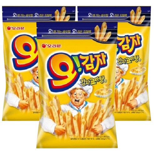 오감자 오리온 그라탕 지퍼백 감자스낵, 257g, 3개