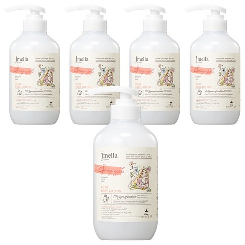 제이멜라 인 프랑스 디즈니 스프링 애플 바디 로션 과일향, 5개, 500ml
