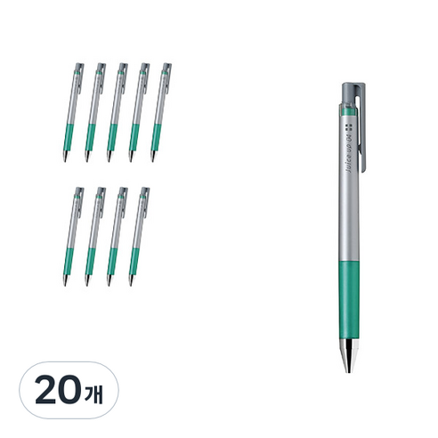 파이롯트 쥬스업 젤잉크펜 0.4mm LJP-20S4, 메탈릭그린, 20개