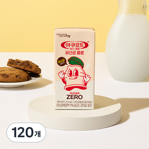 야쿠르트 1971 제로 요구르트, 120개, 190ml