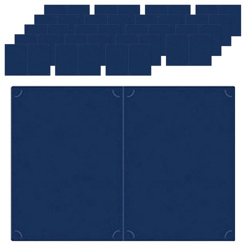 다니엘문구 매직패브릭 종이상장 케이스 끼움식 A4 무지 220g, 청색, 20개