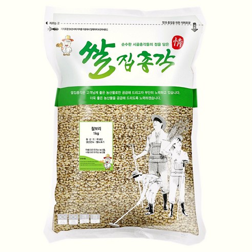 쌀집총각 찰보리, 1kg, 1개