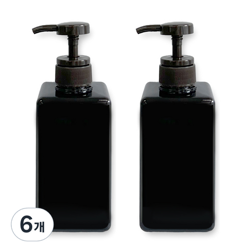 뉴앤룩 사각 리필용기 디스펜서 일반형 450ml, 03 브라운, 6개