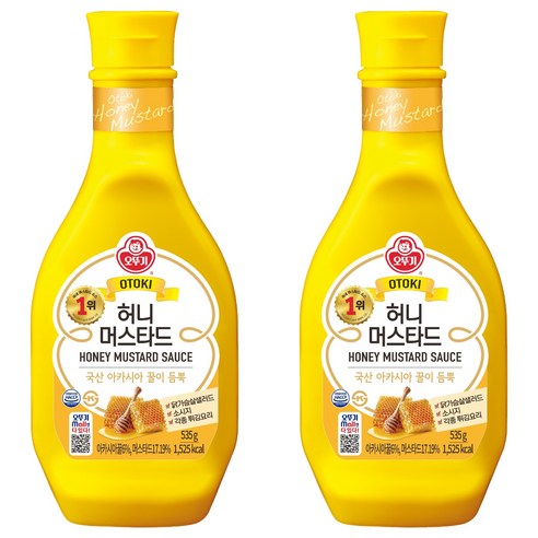 오뚜기 허니머스타드, 535g, 2개