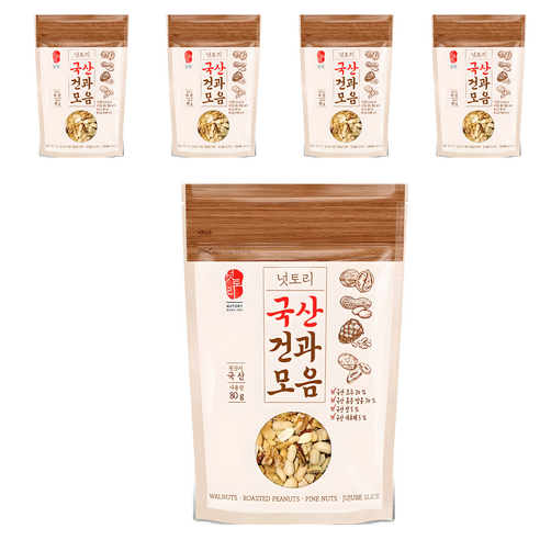 넛토리 국산건과모음, 80g, 5개