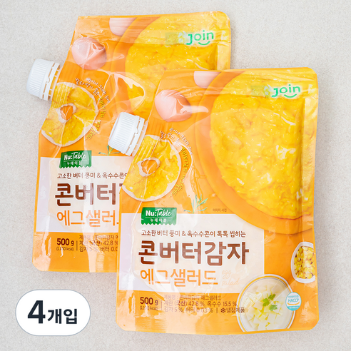 조인 누테이블 콘버터감자 에그샐러드, 500g, 4개입
