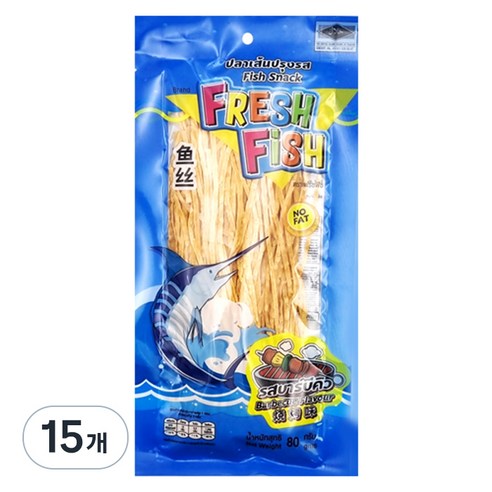 프레쉬 피쉬스낵 바베큐맛, 80g, 15개