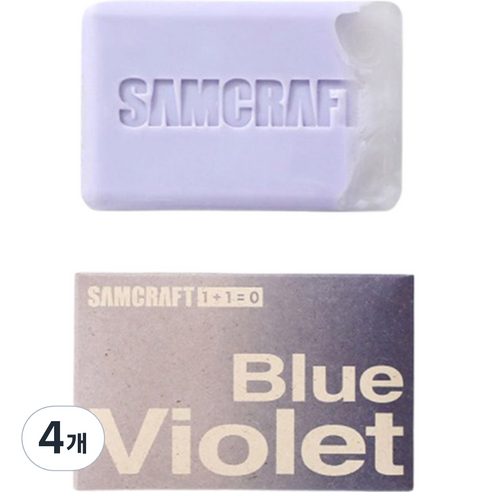 샘크래프트 퍼퓸 클렌징바 블루바이올렛, 100g, 4개