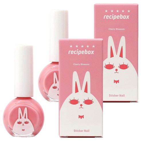 레시피박스 수성 매니큐어 10ml, 체리블라썸, 2개