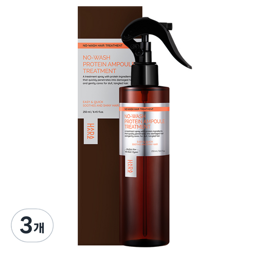 하라즈 노워시 단백질 앰플 트리트먼트, 250ml, 3개