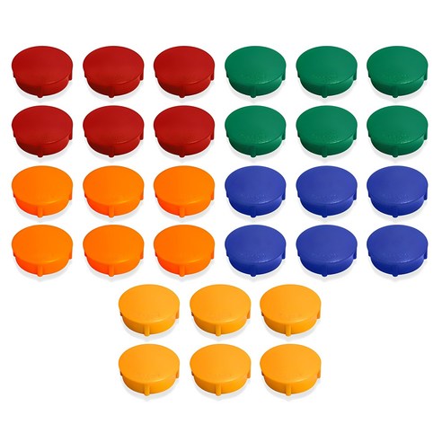 마그피아 칼라원형 자석홀더 무광 중, 혼합색상, 180개