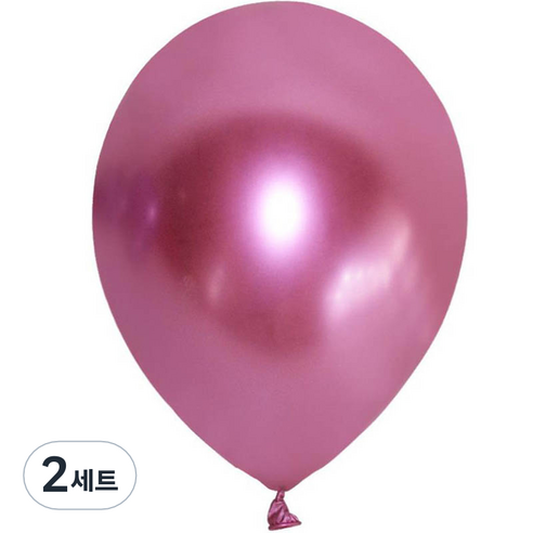 젤루뚝 메탈 파티 풍선 12.7cm x 100p + 25.4cm x 50p 세트, 레드, 2세트