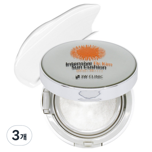 3W클리닉 인텐시브 닥터 킴 선 쿠션 SPF50+ PA++++, 3개, 15g