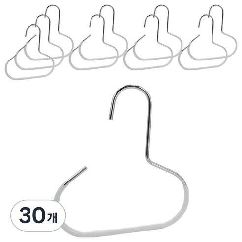 쇼핑153 멀티 모자 스카프 넥타이 걸이, 화이트, 30개