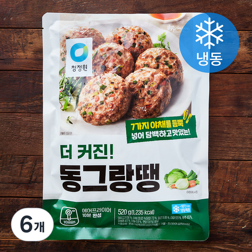 청정원 더 커진 동그랑땡 (냉동), 520g, 6개