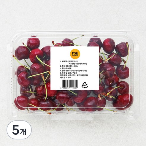 PSK 항공직송 체리, 400g, 5개