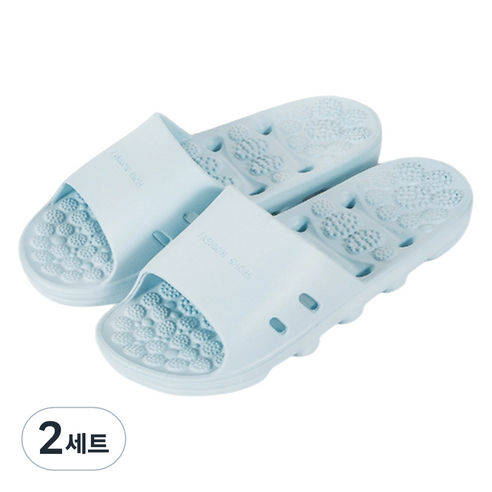 언헤브 패션 지압 슬리퍼 250, 02 스카이블루, 2세트