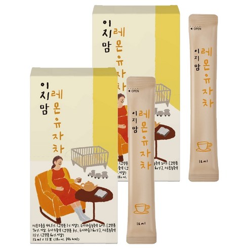이지맘 레몬 유자차 15p, 12ml, 15개입, 2개