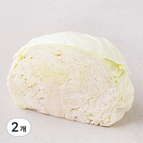 곰곰 친환경 양배추 1/2통, 500g, 2개
