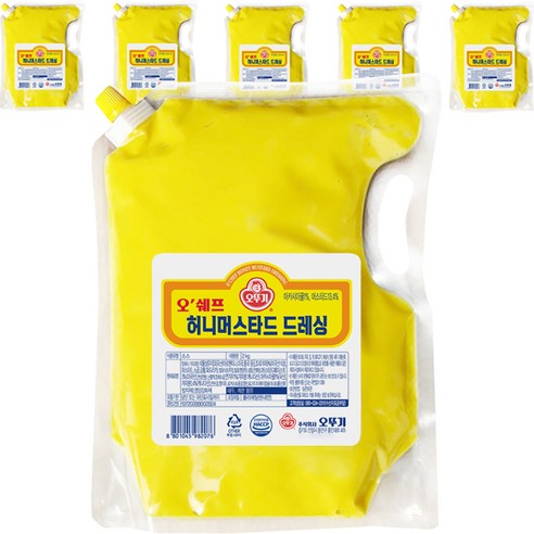오쉐프 허니머스타드 드레싱, 2kg, 6개
