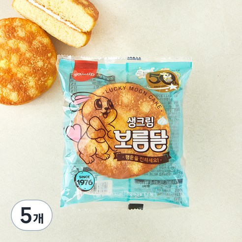 삼립 생크림 보름달, 88g, 1개입, 5개