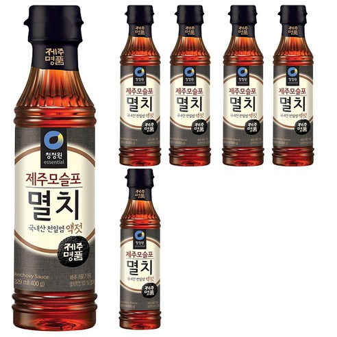 청정원 제주 모슬포 멸치액젓, 400g, 6개