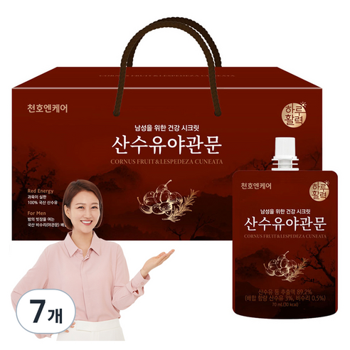 하루활력 남성을 위한 건강 시크릿 산수유야관문, 2.1L, 7개