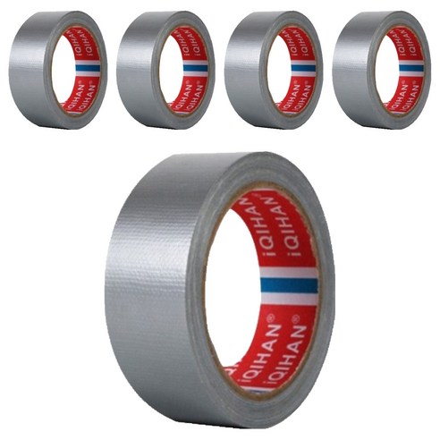 다다 고점도 강력 면 테이프 40mm x 50m, 은색, 5개
