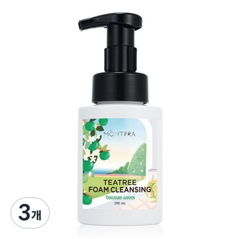 몽프라 약산성 티트리 폼클렌징 탠저린가든, 3개, 290ml