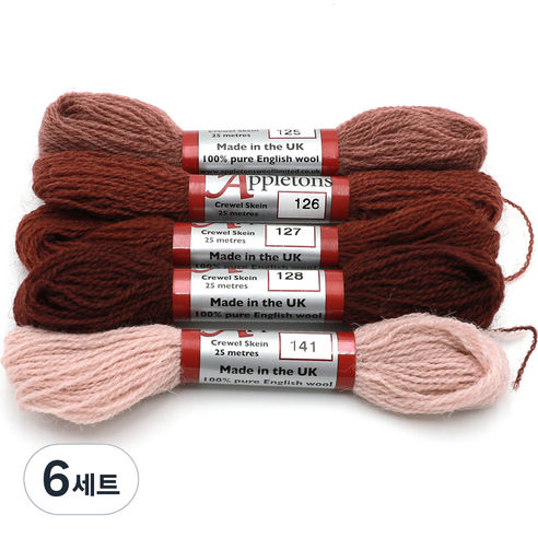 조이십자수 애플톤 울사 5종 세트, 6세트, 125, 126, 127, 128, 141
