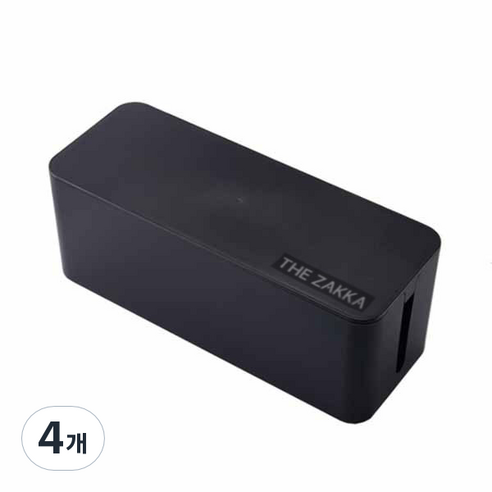 더자카 베스트심플 전선정리함, 4개, 블랙
