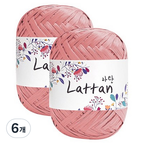 yarna 라탄 2볼 라피아실 40g, 4번(반유광), 6개
