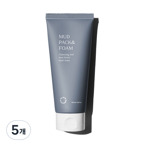 블랙몬스터 머드 팩 앤 폼, 150ml, 5개