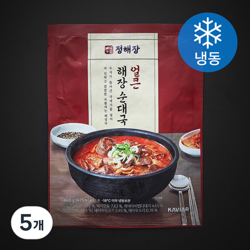 뼈다구집정해장 얼큰 해장 순대국 (냉동), 460g, 5개