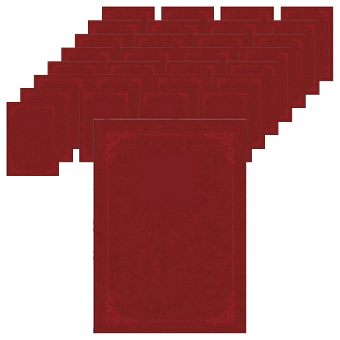 다니엘문구 매직패브릭 끼움식 종이 상장 케이스 무지 A4 220g, 적색, 60개