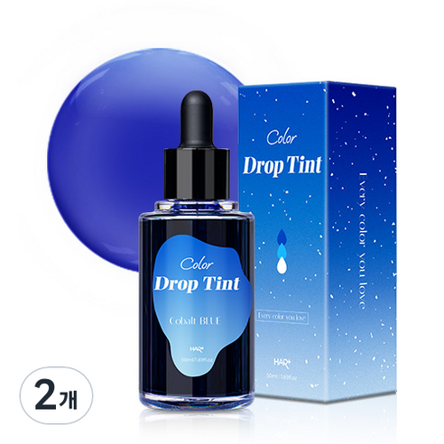 헤어플러스 컬러 드롭 틴트 50ml, 2개, 코발트블루