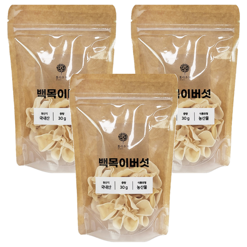 국내산 백목이버섯, 30g, 3개